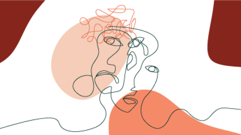 Two face painting icon